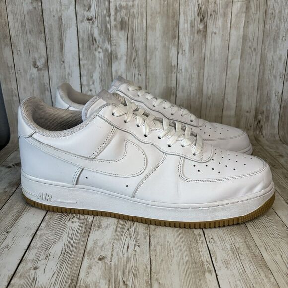 Nike Air Force 1 '07 White Gum Brown Bottom DJ2739-100 Men's US SIZE 13 - Picture 1 of 9